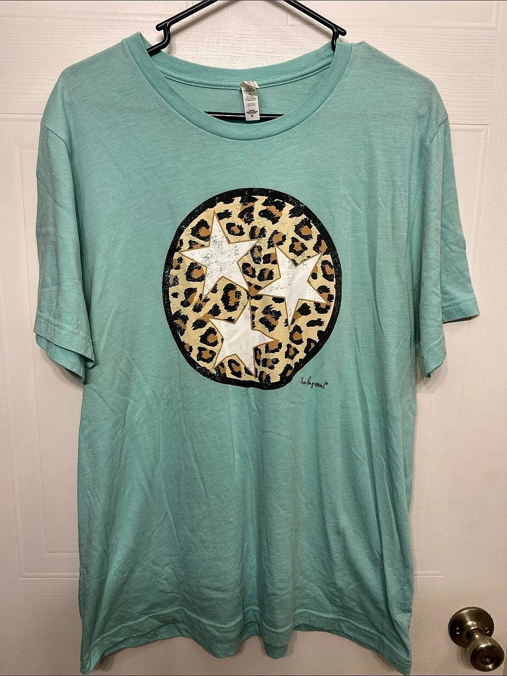Love by Apparel Leopard Tennessee Star Graphic Tee Size XL